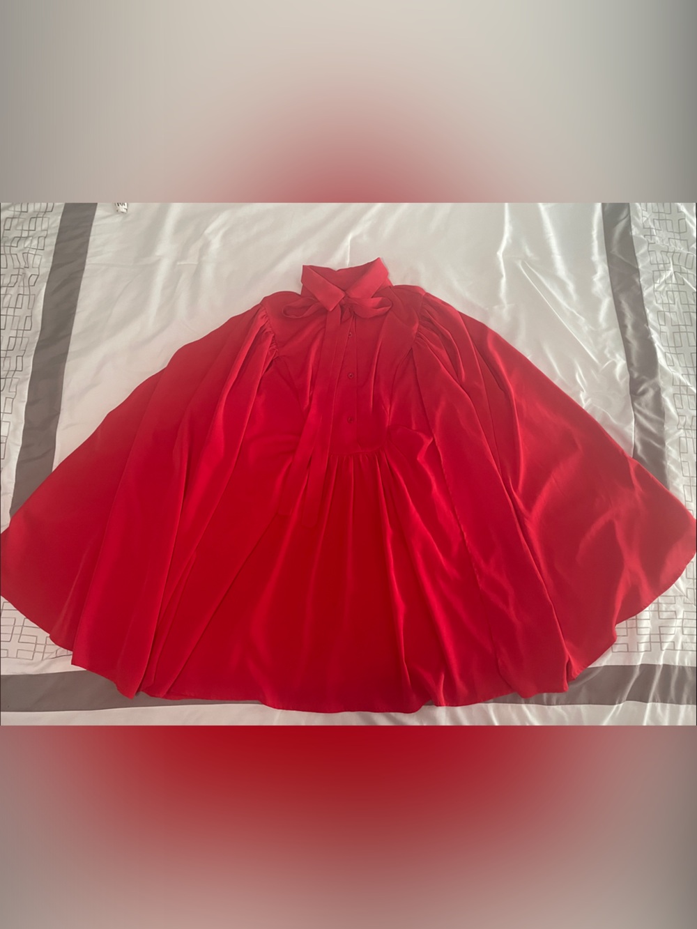 Vibrant Red Full Circle Mini Dress
